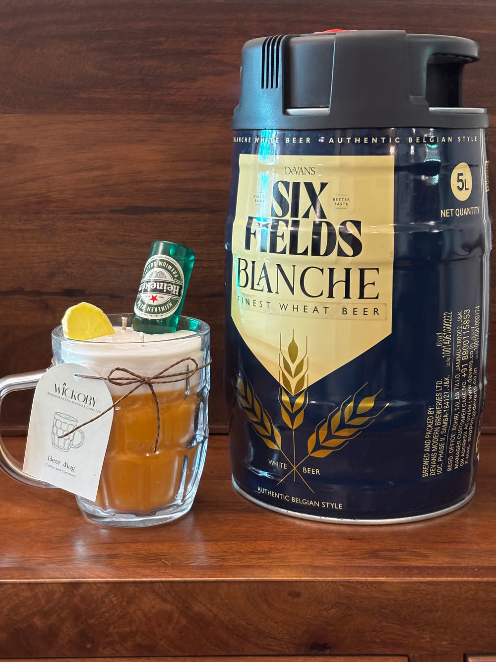 Beer Mug beeswax cocktail candle, a novelty gift for beer lovers